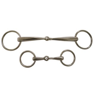 Loose ring snaffle, thin, massive, stainless steel  (15,5 cm - 19,5 cm)