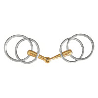 Double-ring bit, Argentan stainless steel rings 18,5 cm