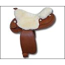 Seat saver western with horn cut out med. / nat.