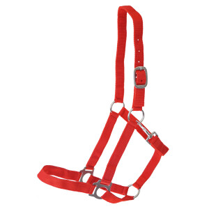 Synthetic halter "Meadow" red Pony
