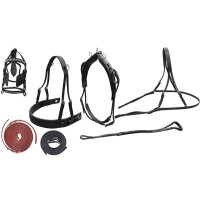 Single harness "Basic Plus", Mini-Mini Shetty black