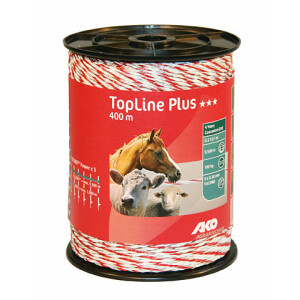 TopLine Plus, Weidezaunlitze 400m, weiß-rot, 9 x...