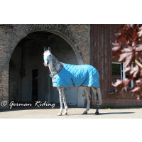 Stable blanket "Exclusive Collection" Silver Edition turquoise-grey 125 cm
