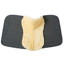 Lambskin saddle cloth, lambskin front and back, eventing / jumping black med./nat.