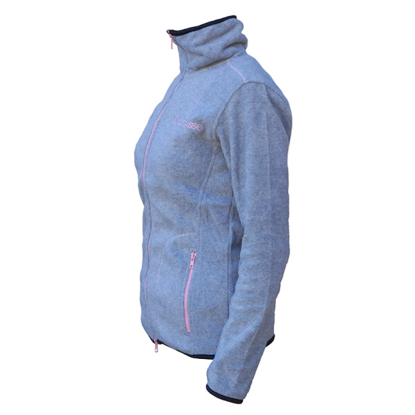 Fleecejacket "Countesse" for ladies XL greying / pink