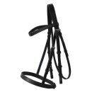 Leather bridle with girth reins "Penny" black Cob
