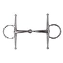 Snaffle with cheeks, stainless steel, jointed mouthpiece
