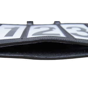 Carriage number plate, triple-digit black