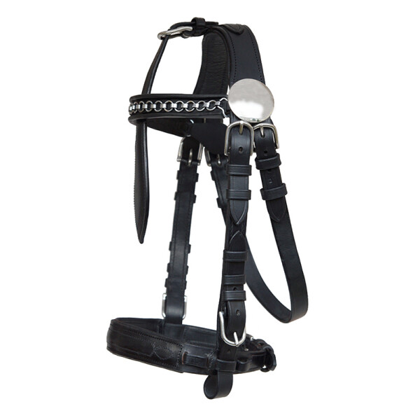 Harness Bridle "Top Class" without blinkers black Pony