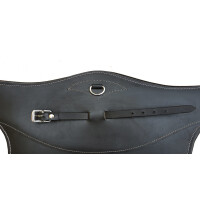 Leather saddle girth with studprotection brown 125 cm