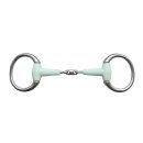 Eggbut snaffle with syntehtic mouthpiece, double broken -...