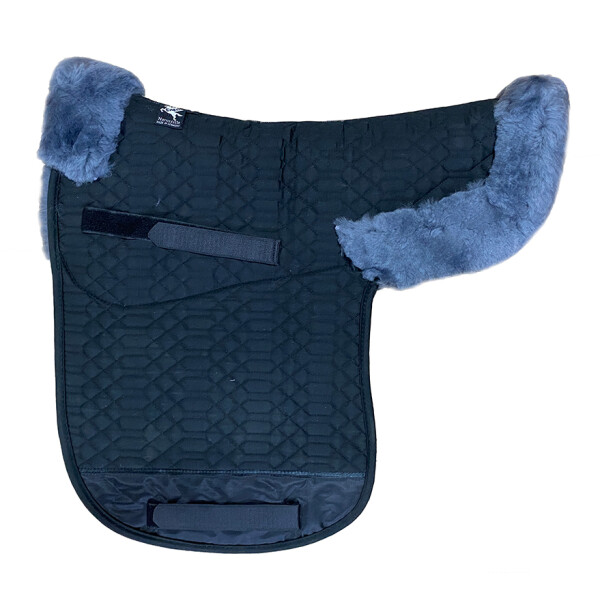 Contoured saddle pad with pommel roll and cantle roll black anthrazit
