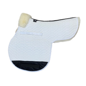 Contoured saddle pad with pommel roll white nature