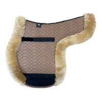 Contoured saddle pad complete lining and full rolled edge camel camel