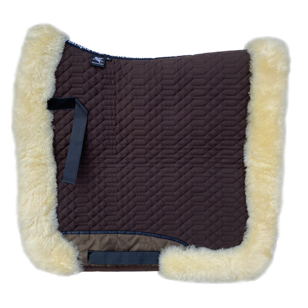 Full saddle pad complete lining and full rolled edges mocca med./nat. mocha nature